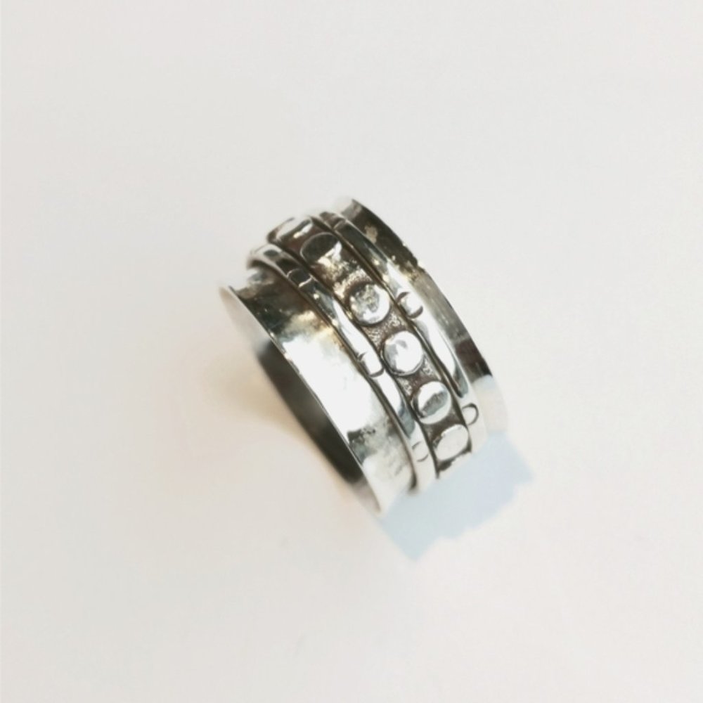Sterling Silver spinning spinner meditation ring sz 7